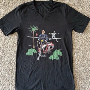 Pee-Wee Herman and Debo from the movie Friday mashup t-shirt, size small unisex